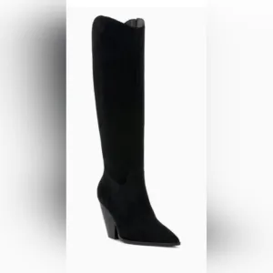 Vince Camuto Knee High  Suede  Boots  Black NWOT. Size 5