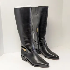 Vince Camuto Melise Knee High Boots, Black Leather, Women's 8.5