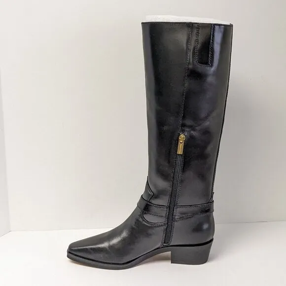 Vince Camuto Melise Knee High Boots, Black Leather, Women's 8.5
