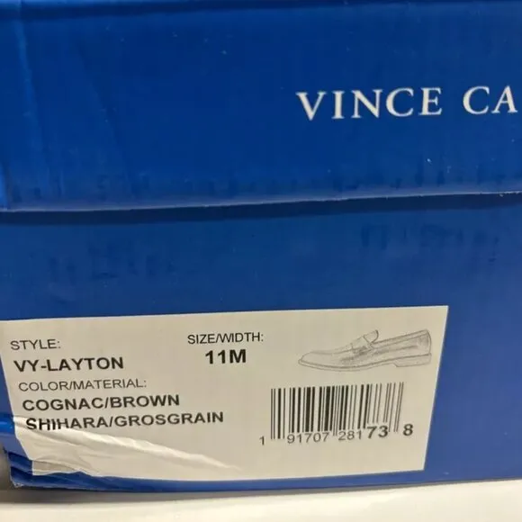 Vince Camuto Men’s Layton Penny Loafers Brown, Size 11 M