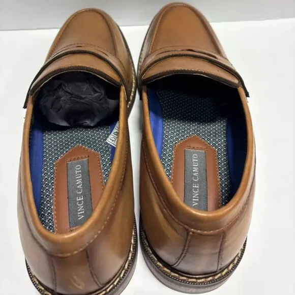 Vince Camuto Men’s Layton Penny Loafers Brown, Size 11 M
