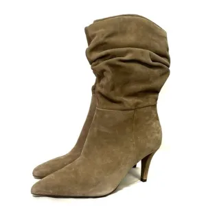 Vince Camuto Sonbela Heel Boots in Tortilla High Suede Size 8.5 NEW