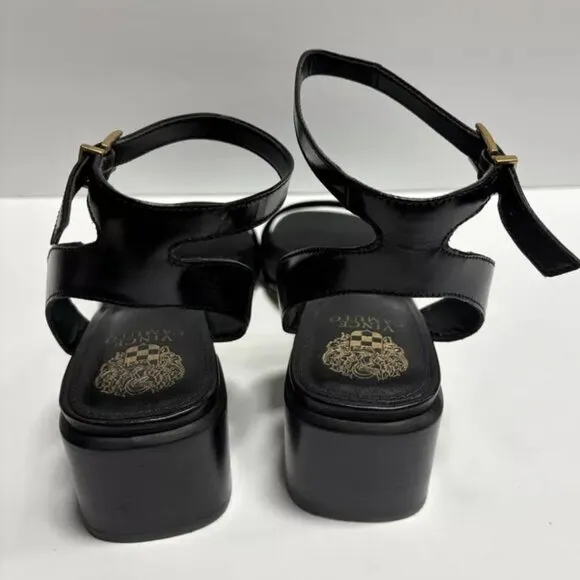 Vince Camuto Women’s Carliss, Black Ankle Strap Sandals, Size 12 M
