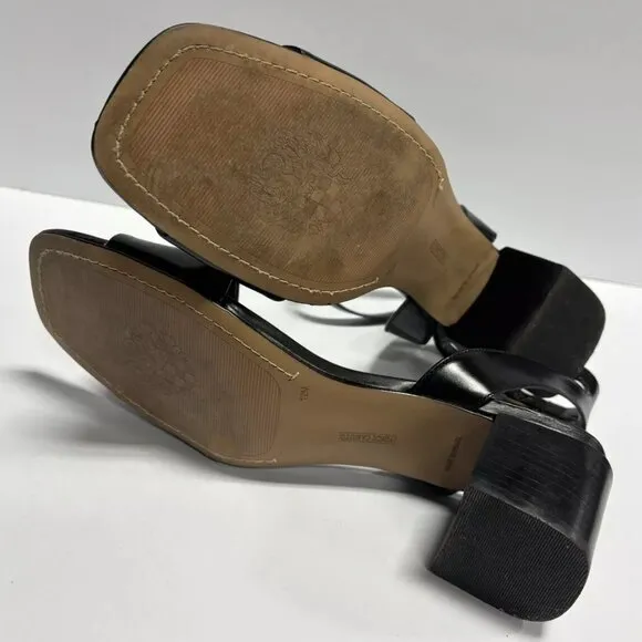 Vince Camuto Women’s Carliss, Black Ankle Strap Sandals, Size 12 M