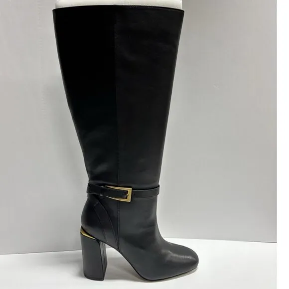 Vince Camuto Women’s Joanel Knee High Boots Black, Size 9W, Extra Wide Calf