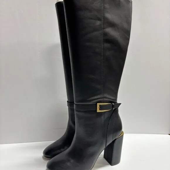 Vince Camuto Women’s Joanel Knee High Boots Black, Size 9W, Extra Wide Calf