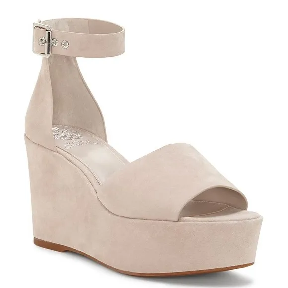 Vince Camuto Women’s Korista Suede Platform Wedge Sandals