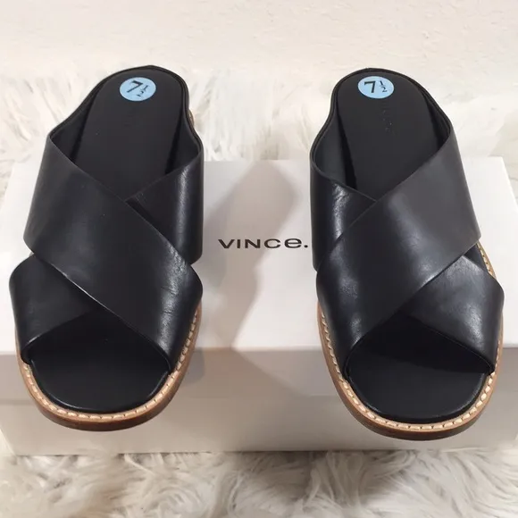 Vince Fairley Leather Wedge Sandals sz. 7.5 new