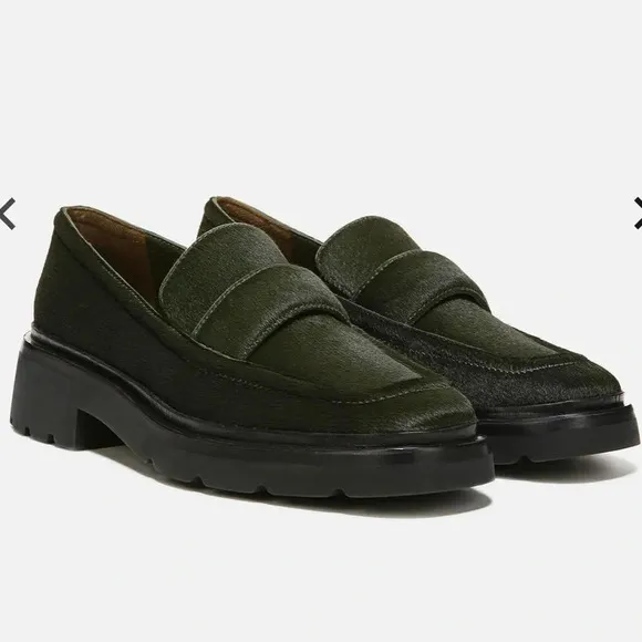 Vince Green Robin Pony Hair Loafers