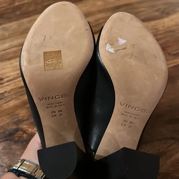 Vince Hollis Heeled Mule Open Toe Sandals 8