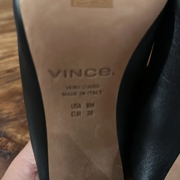 Vince Hollis Heeled Mule Open Toe Sandals 8