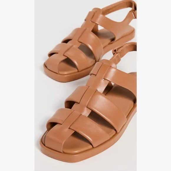 Vince Rava Fisherman Sandal Tan Brown Leather Shoe Sandals 8.5 / 38.5