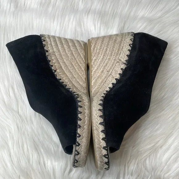 VINCE Sonora Peep Toe Suede Espadrilles
