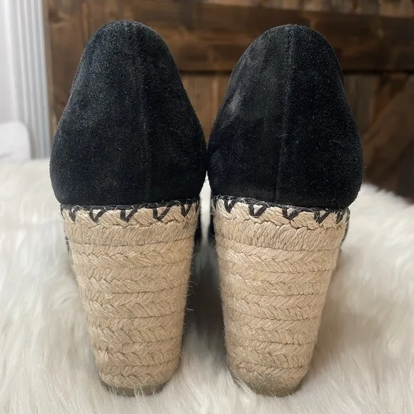 VINCE Sonora Peep Toe Suede Espadrilles