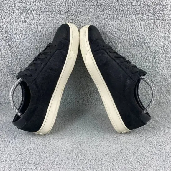 Vince brady suede Sneakers Leather‎ Lace Up Mens Size 9 Shoes Black Round Toes