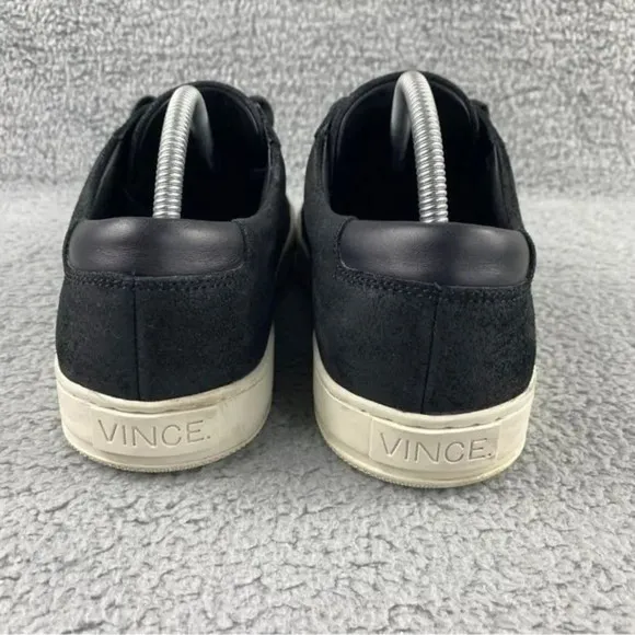 Vince brady suede Sneakers Leather‎ Lace Up Mens Size 9 Shoes Black Round Toes