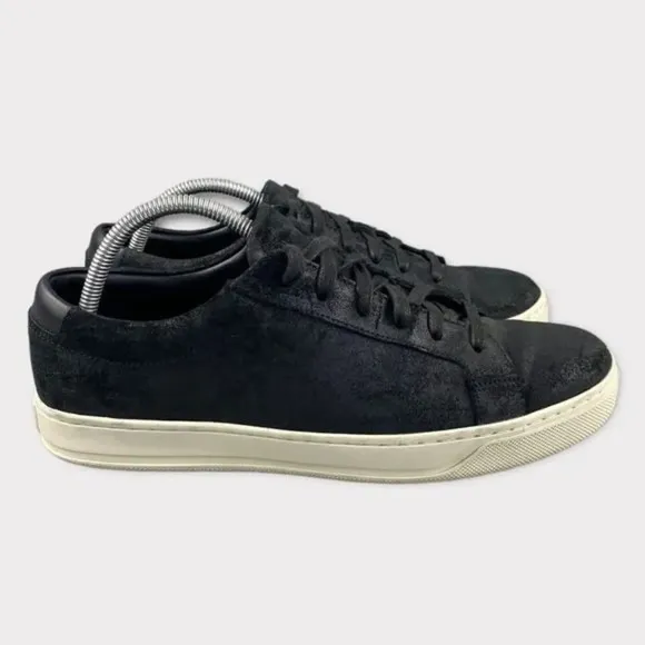 Vince brady suede Sneakers Leather‎ Lace Up Mens Size 9 Shoes Black Round Toes