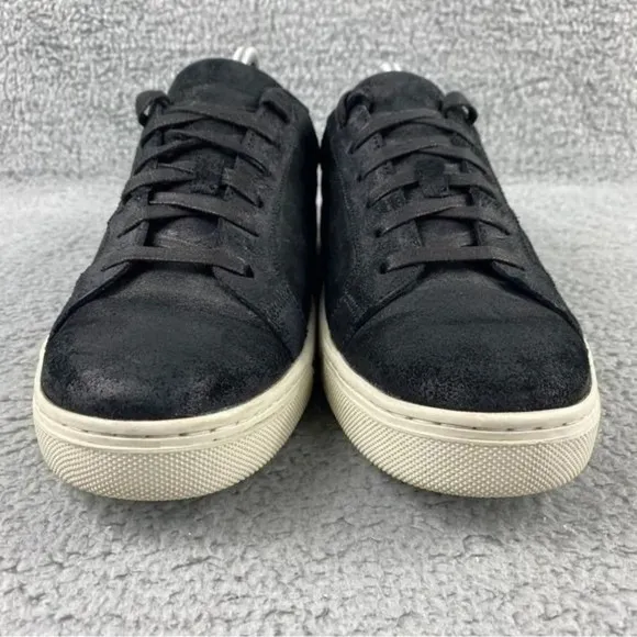 Vince brady suede Sneakers Leather‎ Lace Up Mens Size 9 Shoes Black Round Toes