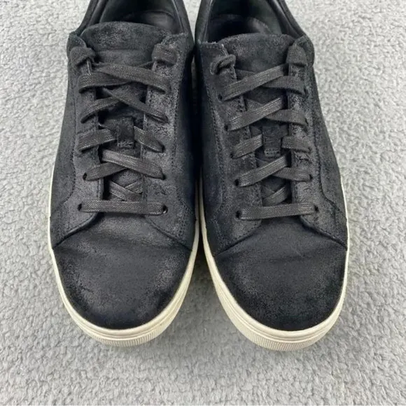 Vince brady suede Sneakers Leather‎ Lace Up Mens Size 9 Shoes Black Round Toes