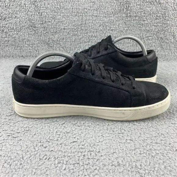 Vince brady suede Sneakers Leather‎ Lace Up Mens Size 9 Shoes Black Round Toes