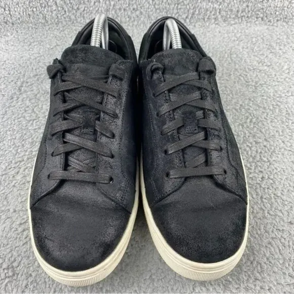 Vince brady suede Sneakers Leather‎ Lace Up Mens Size 9 Shoes Black Round Toes