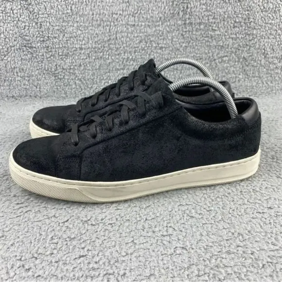 Vince brady suede Sneakers Leather‎ Lace Up Mens Size 9 Shoes Black Round Toes