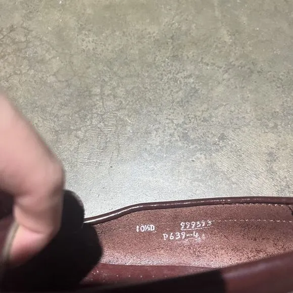 Vintage 80s Maroon Leather Penny Loafers 10.5