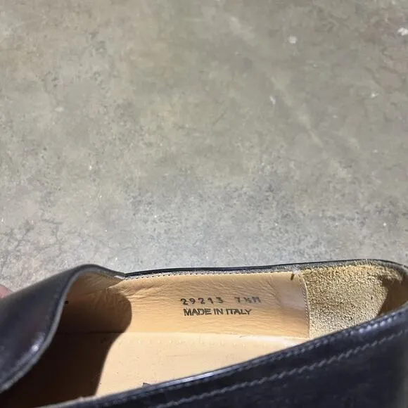 Vintage 90s Bostonian Black Leather Penny Loafers 7.5