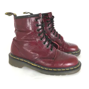 Vintage 90's Dr. Doc Martens Boots 9732 Red Made in England Grunge Unisex 4-6