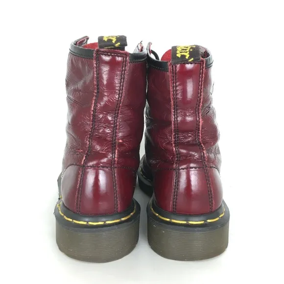 Vintage 90's Dr. Doc Martens Boots 9732 Red Made in England Grunge Unisex 4-6