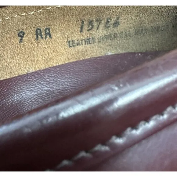 Vintage 90s GH Bass Weejuns Maroon Penny Loafers 9AA 1990s