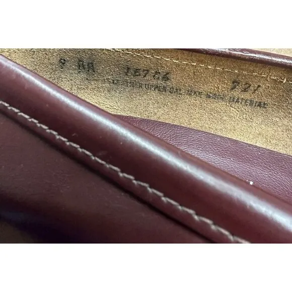 Vintage 90s GH Bass Weejuns Maroon Penny Loafers 9AA 1990s