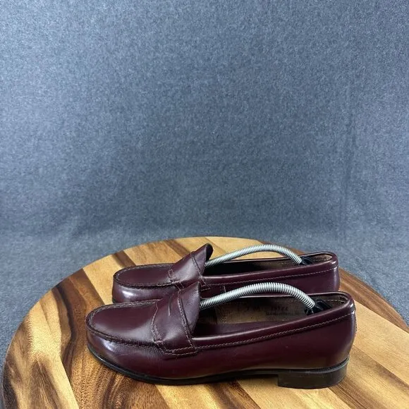 Vintage 90s GH Bass Weejuns Maroon Penny Loafers 9AA 1990s