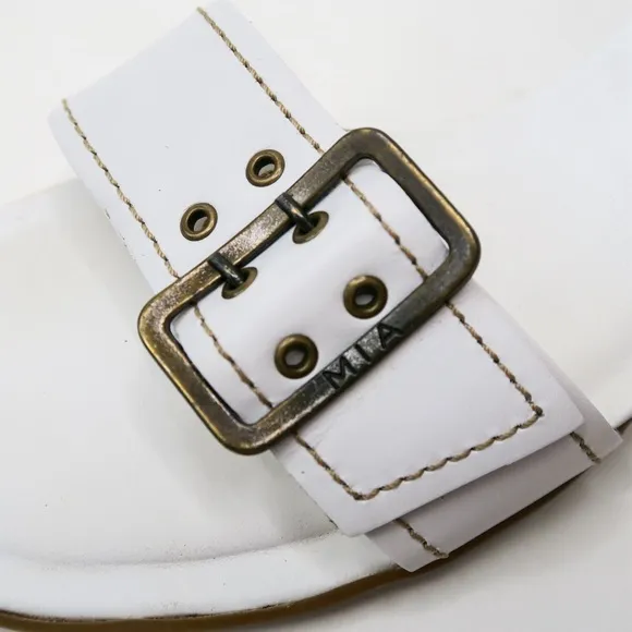 Vintage 90s MIA Buckle Heel Sandals