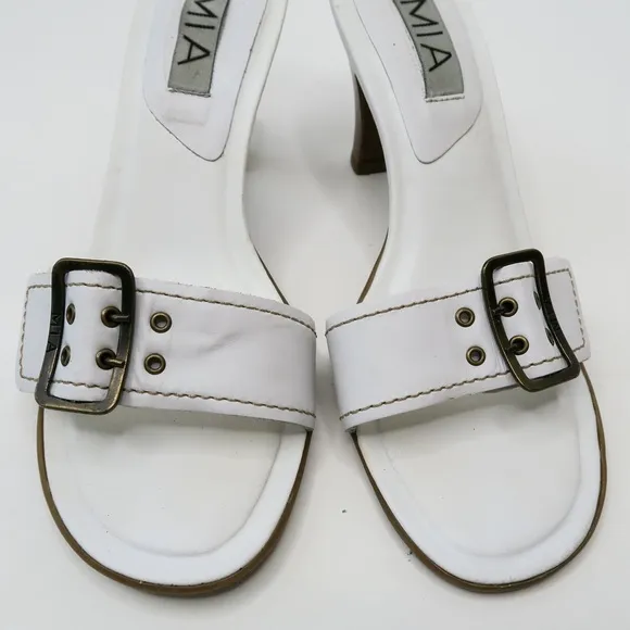Vintage 90s MIA Buckle Heel Sandals