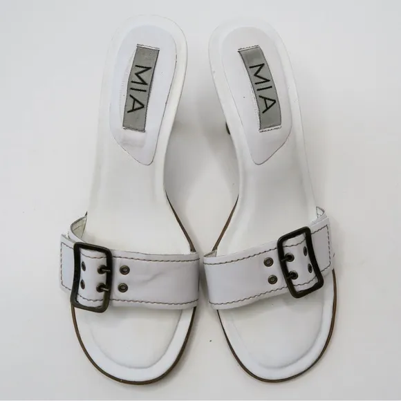 Vintage 90s MIA Buckle Heel Sandals