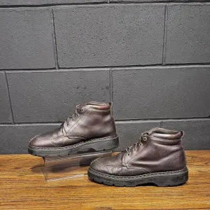 Vintage American Eagle Chunky Brown Leather Platform Moc Toe Boots Men’s 11