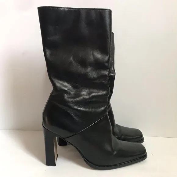 Vintage Black Chunky Boots