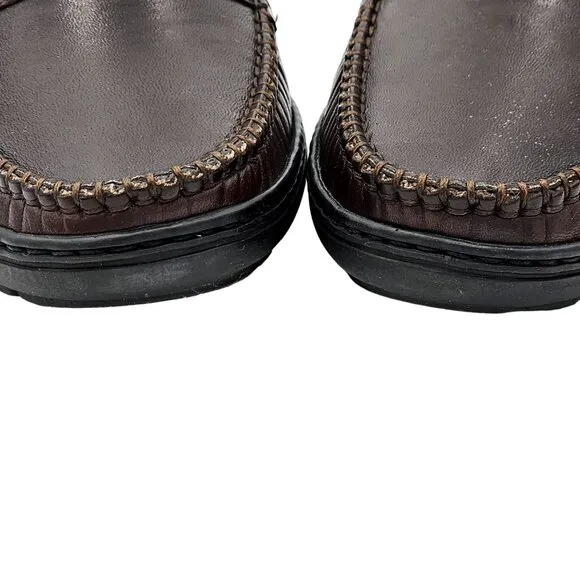 Vintage Bragano Loafers Cole Haan Italy Mens 7 Brown Leather Dress Shoes Loafers