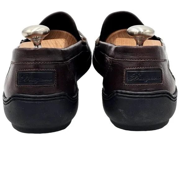 Vintage Bragano Loafers Cole Haan Italy Mens 7 Brown Leather Dress Shoes Loafers