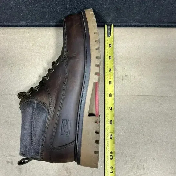 Vintage Candies Y2K Brown Leather Chunky Combat Boots Women’s Sz 8 M
