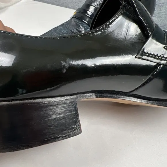 Vintage Dexter Penny Loafers Black Snake Skin Men's Size 9M Made in USA