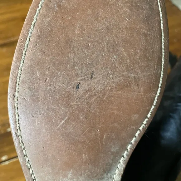 Vintage Distressed Black Leather Laredo Western Boots made in USA Mens Size 8.5