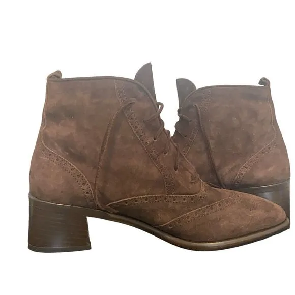 Vintage Joan Halpern Ankle Boots Sz 8 Chunky Heel Academia Heritage Preppy Retro