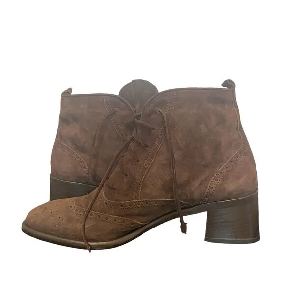 Vintage Joan Halpern Ankle Boots Sz 8 Chunky Heel Academia Heritage Preppy Retro