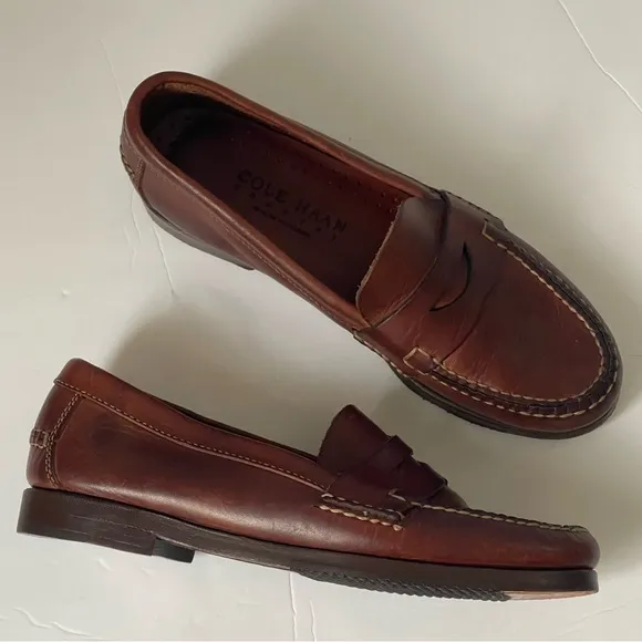 Vintage Leather Cole Haan Penny Loafer 5.5M Brown