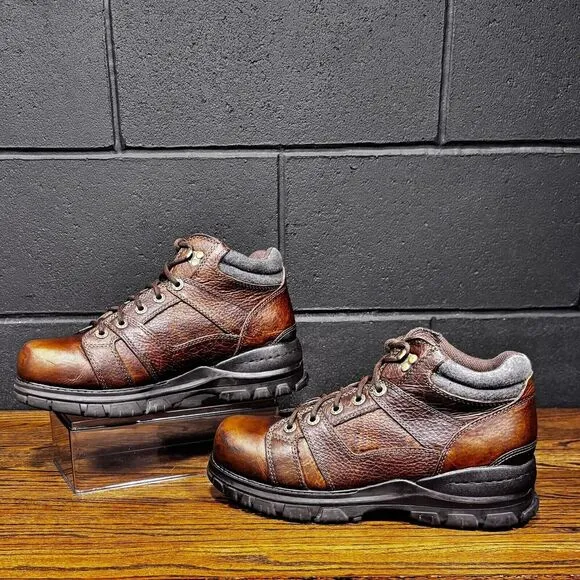 Vintage Sonoma Urban Chunky Brown Leather Platform Lace Up Boots Men’s 11