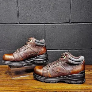 Vintage Sonoma Urban Chunky Brown Leather Platform Lace Up Boots Men’s 11