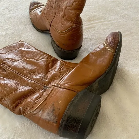 𝅺VINTAGE Tony Lama Lizard Wingtip #7070 Cowgirl Boots