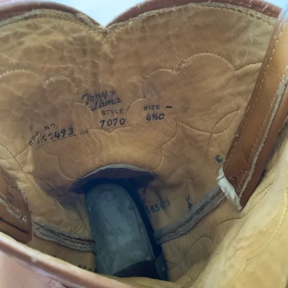 𝅺VINTAGE Tony Lama Lizard Wingtip #7070 Cowgirl Boots